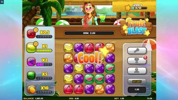 Kinh nghiệm chơi Fruit Blast dễ dàng nhận thưởng